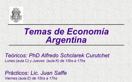 Temas de Economía Argentina