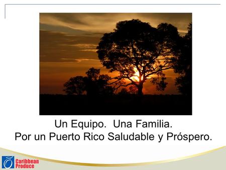 Un Equipo. Una Familia. Por un Puerto Rico Saludable y Próspero.