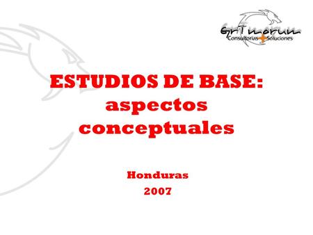 ESTUDIOS DE BASE: aspectos conceptuales