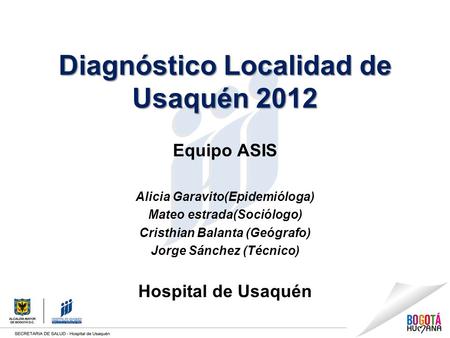 Diagnóstico Localidad de Usaquén 2012