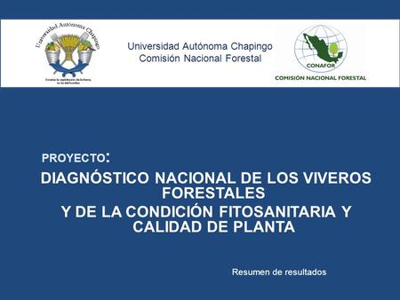 Universidad Autónoma Chapingo Comisión Nacional Forestal