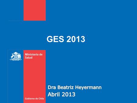 GES 2013 Dra Beatriz Heyermann Abril 2013.