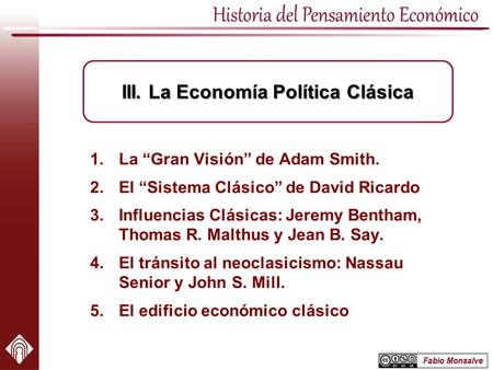 III. La Economía Política Clásica