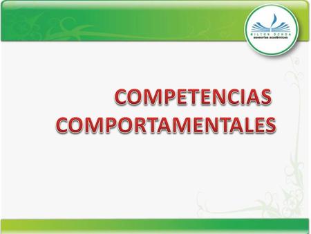 COMPETENCIAS COMPORTAMENTALES.