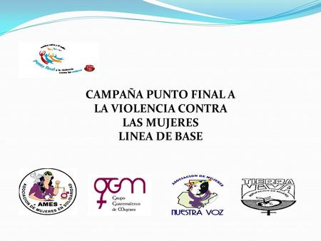 CAMPAÑA PUNTO FINAL A LA VIOLENCIA CONTRA LAS MUJERES LINEA DE BASE