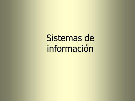 Sistemas de información