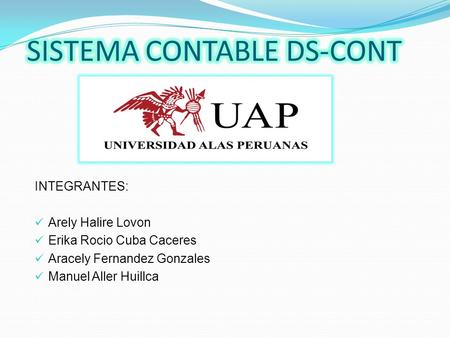 SISTEMA CONTABLE DS-CONT