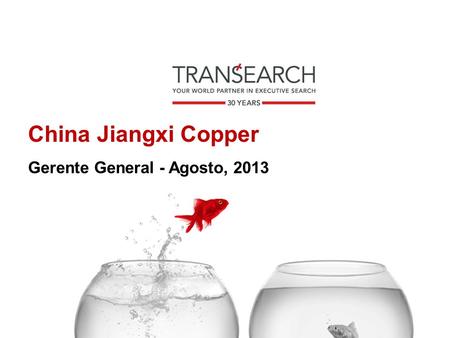 China Jiangxi Copper Gerente General - Agosto, 2013.