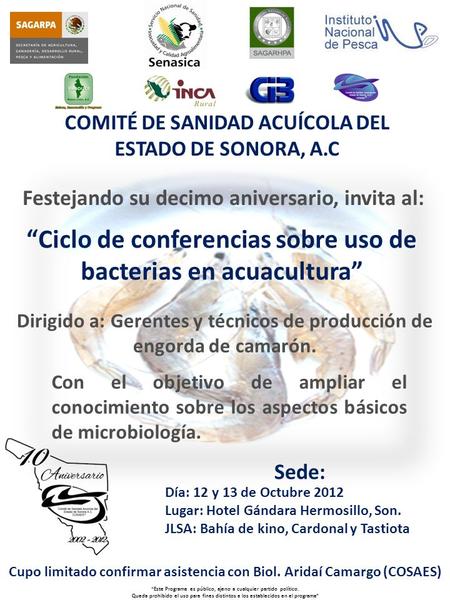 “Ciclo de conferencias sobre uso de bacterias en acuacultura”