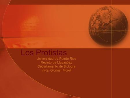 Los Protistas Universidad de Puerto Rico Recinto de Mayagüez