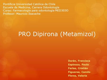 PRO Dipirona (Metamizol)