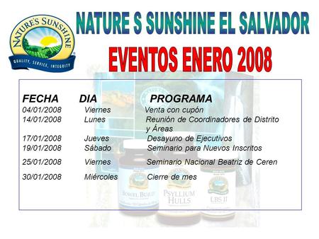 NATURE S SUNSHINE EL SALVADOR