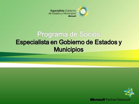 Programa de Socios Especialista en Gobierno de Estados y Municipios