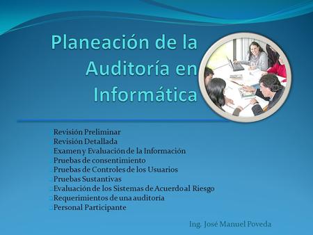 Planeación de la Auditoría en Informática