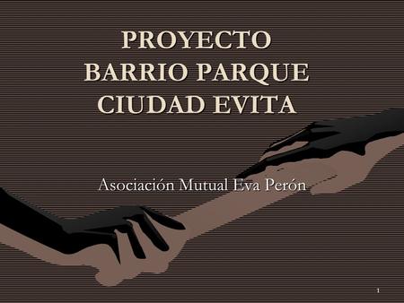PROYECTO BARRIO PARQUE CIUDAD EVITA