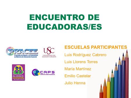 ENCUENTRO DE EDUCADORAS/ES