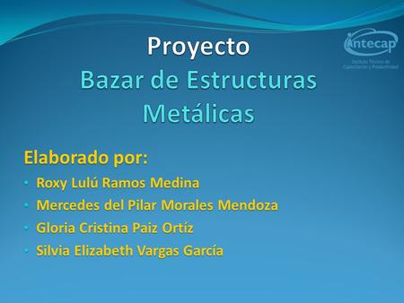 Proyecto Bazar de Estructuras Metálicas