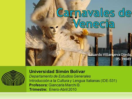 Carnavales de Venecia Universidad Simón Bolívar