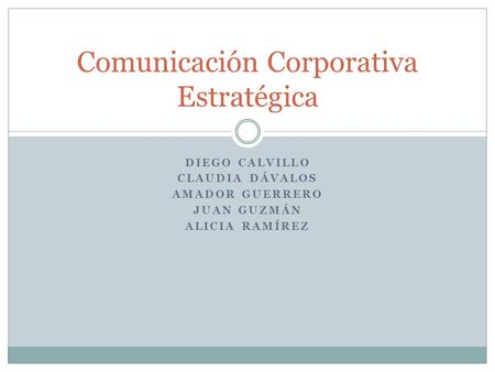 Comunicación Corporativa Estratégica