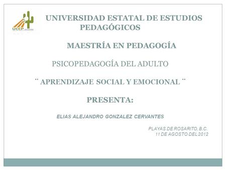 UNIVERSIDAD ESTATAL DE ESTUDIOS PEDAGÓGICOS
