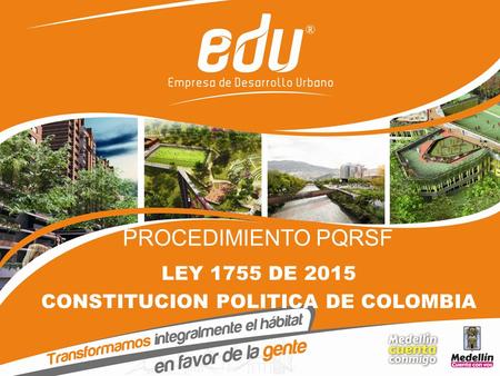 LEY 1755 DE 2015 CONSTITUCION POLITICA DE COLOMBIA