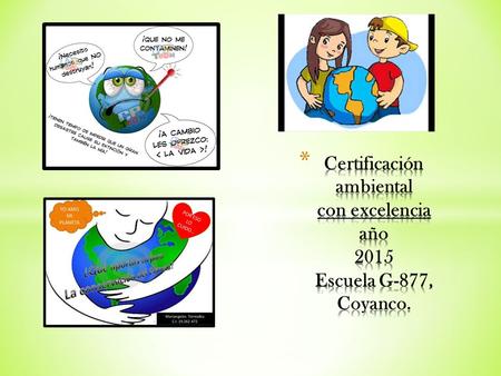 Certificación ambiental  con excelencia  año Escuela G-877, Coyanco.