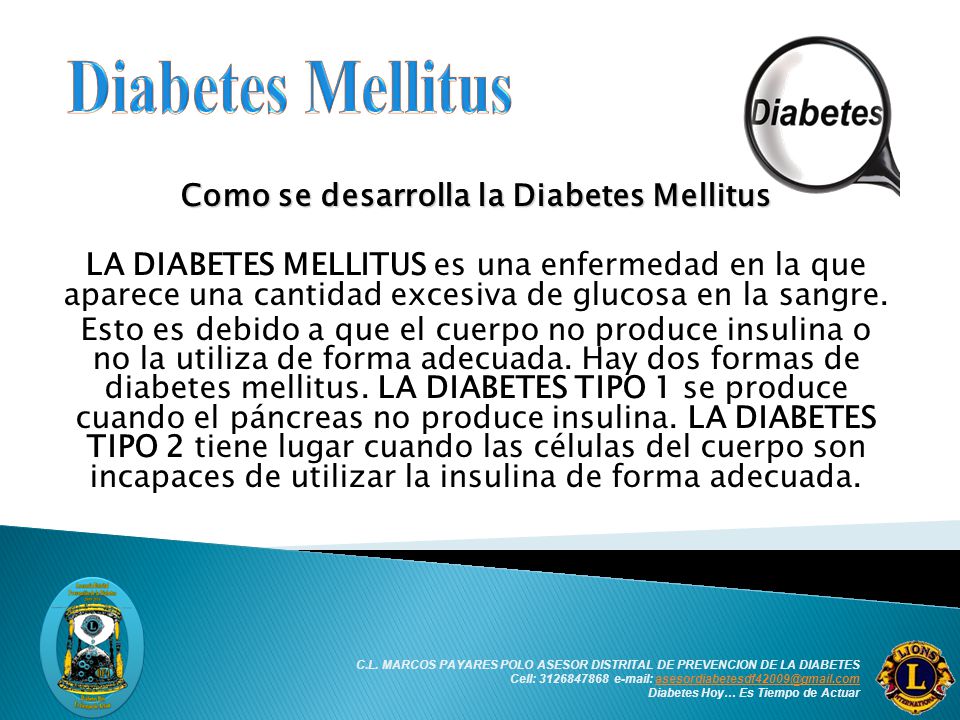Diabetes Mellitus ASOCIACIÓN INTERNACIONAL DE CLUBES DE Diabetes Mellitus ASOCIACIÓN INTERNACIONAL DE CLUBES DE