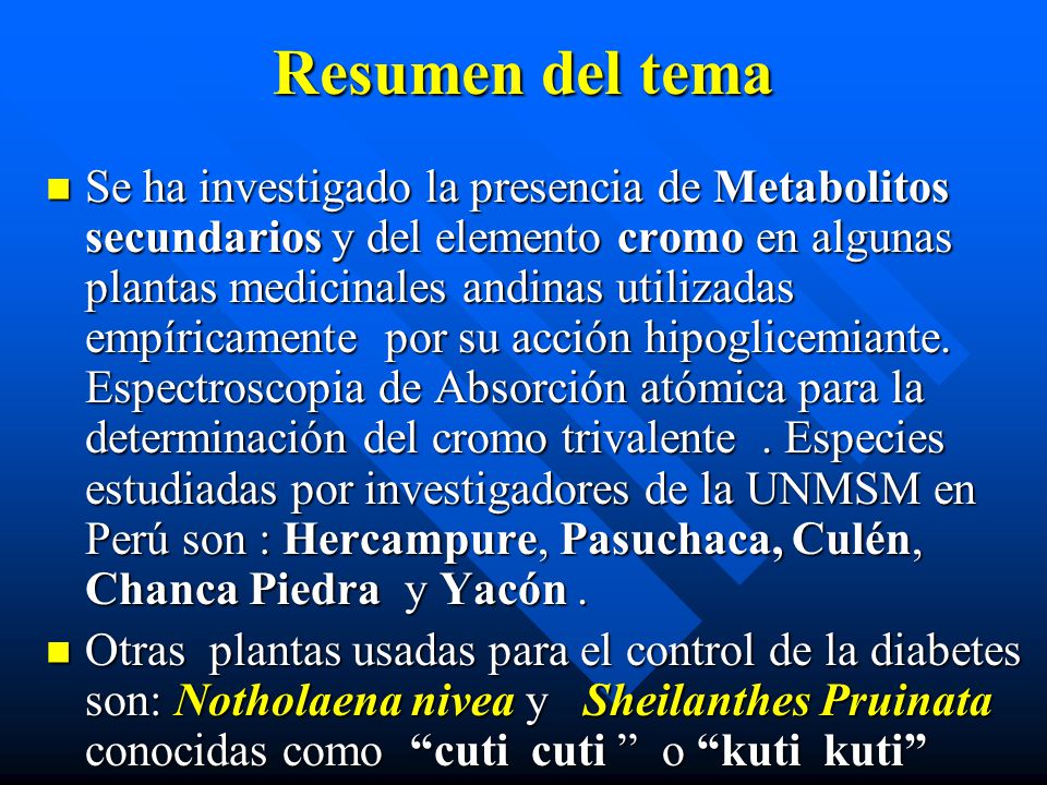 PLANTAS ANDINAS ANTIDIABETICAS - ppt descargar PLANTAS ANDINAS ANTIDIABETICAS - ppt descargar