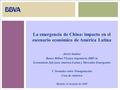 Madrid, 14 junio 20051 La emergencia de China: impacto en el escenario económico de América Latina Javier Santiso Banco Bilbao Vizcaya Argentaria (BBVA)