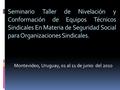 Seminario Taller de Nivelación y Conformación de Equipos Técnicos Sindicales En Materia de Seguridad Social para Organizaciones Sindicales. Montevideo,