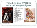 Tema 1- El siglo XVIII: la crisis del Antiguo Régimen