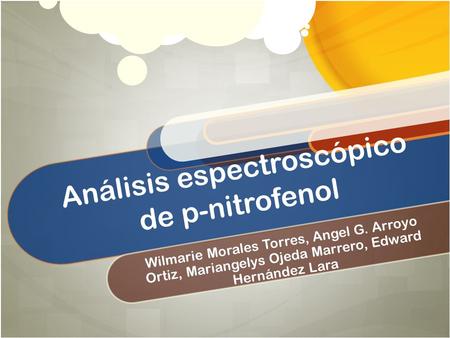 Análisis espectroscópico de p-nitrofenol