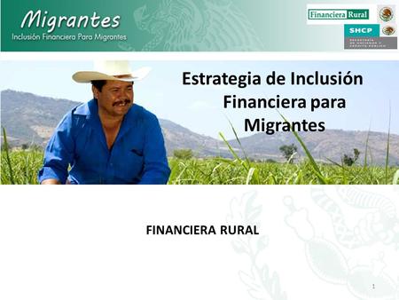 FINANCIERA RURAL 1 Estrategia de Inclusión Financiera para Migrantes.