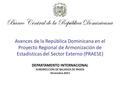 Banco Central de la República Dominicana DEPARTAMENTO INTERNACIONAL SUBDIRECCION DE BALANZA DE PAGOS Diciembre 2013.