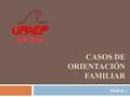 CASOS DE ORIENTACIÓN FAMILIAR Módulo 1. Módulo 1 Orientación Familiar  1.1 Planteamiento de la Orientación Familiar.