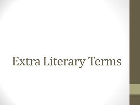 Extra Literary Terms. Prosa poética - corresponde al segundo tipo de obras y líricas que existen. En ella se pueden encontrar los mismos elementos que.