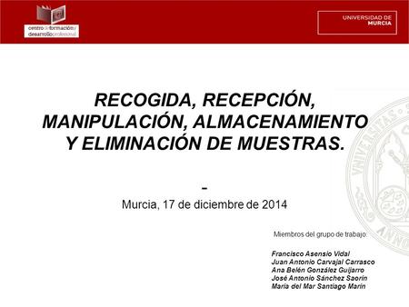 - Murcia, 17 de diciembre de 2014