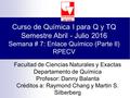Curso de Química I para Q y TQ Semestre Abril - Julio 2016