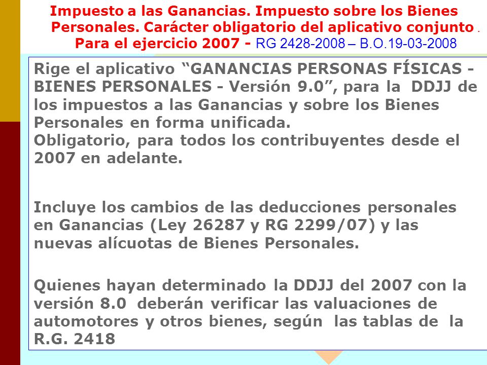 Impuesto A Las Ganancias Y Sobre Los Bienes Personales | actualizacion laboral y previsional ppt descargar Impuesto A Las Ganancias Y Sobre Los Bienes Personales | actualizacion laboral y previsional ppt descargar