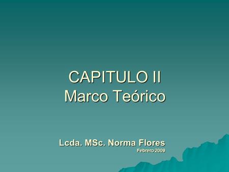 CAPITULO II Marco Teórico
