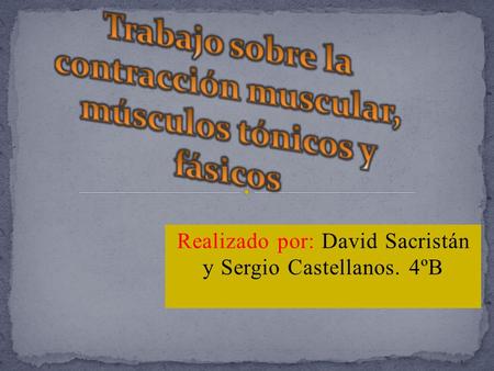 Realizado por: David Sacristán y Sergio Castellanos. 4ºB.