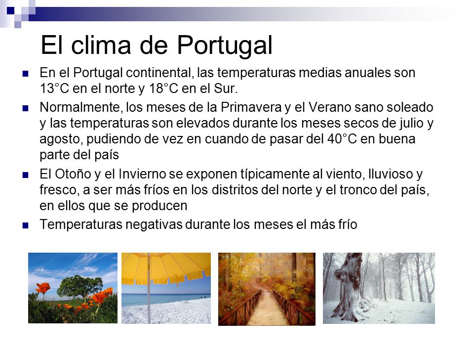 Resultado de imagen de el clima de portugal