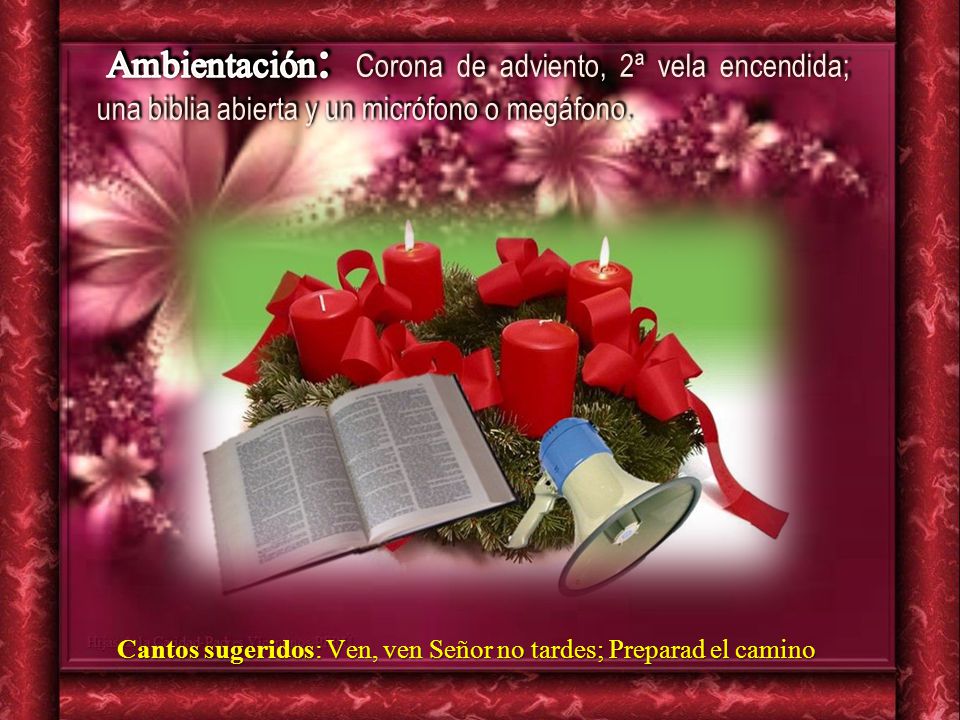 Resultado de imagen para cantos 2do domingo adviento ciclo b