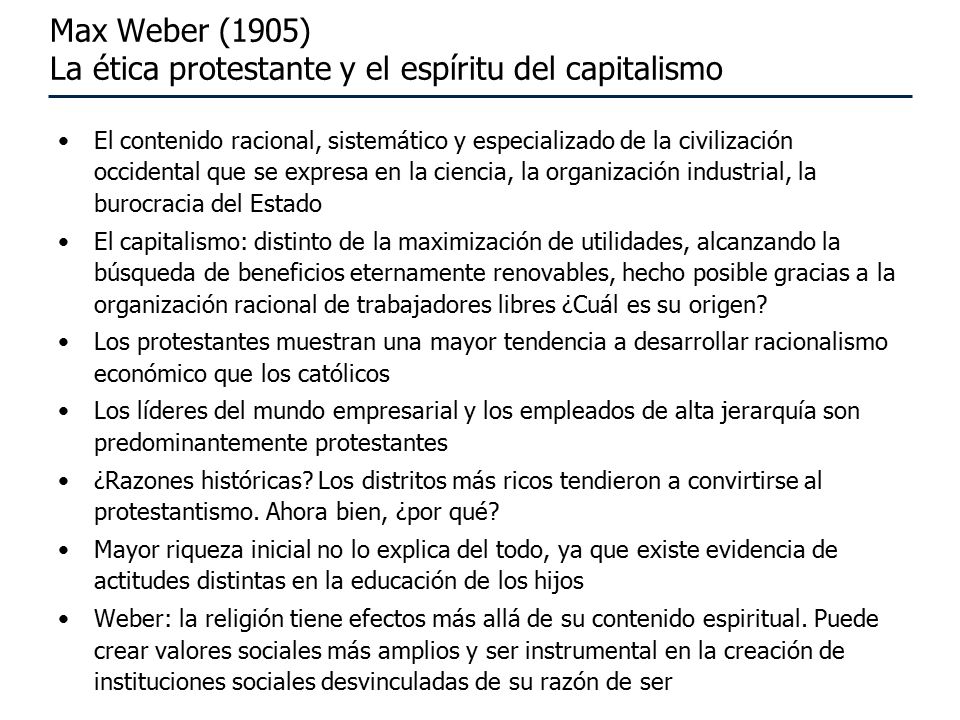 El Espiritu Del Capitalismo Y La Etica Protestante Pdf