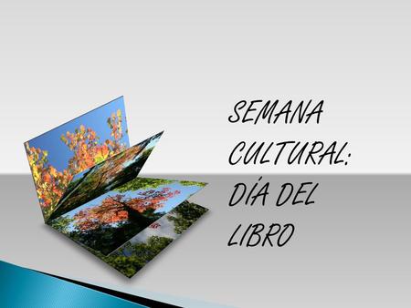 SEMANA CULTURAL: DÍA DEL LIBRO. Se organizará una semana cultural para celebrar: 1.El Día del Libro. 2.El Centenario de la Publicación de la Segunda Parte.