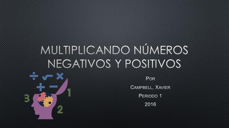 Negativo: Son los números antes de cero. Positivos: Positivos son los números después de cero. Ej:1, 2, 3, 4, etc. Ej: -1, -2, -3 etc.