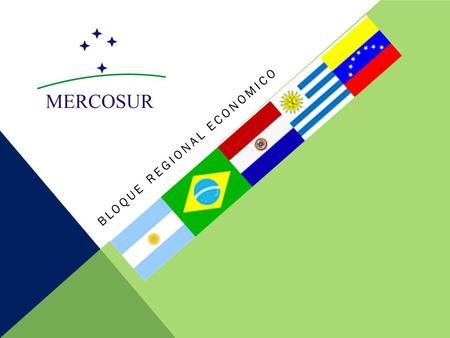 BLOQUE REGIONAL ECONOMICO. ¿QUIÉNES SON? El MERCOSUR es un acuerdo económico entre países de América del Sur integrado por la República Argentina, la.
