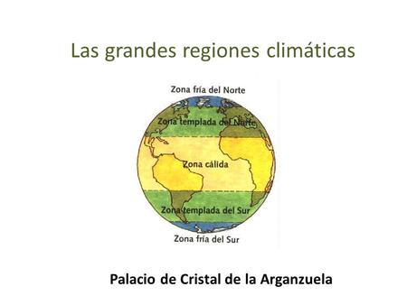 Las grandes regiones climáticas Palacio de Cristal de la Arganzuela.