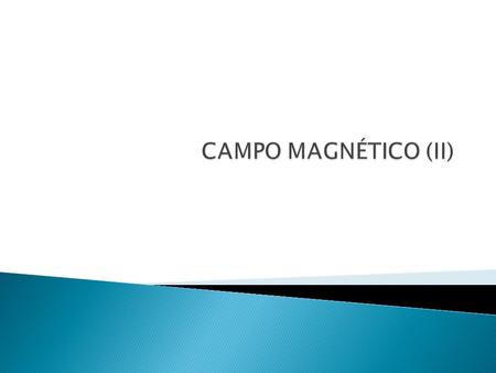 CAMPO MAGNÉTICO (II).