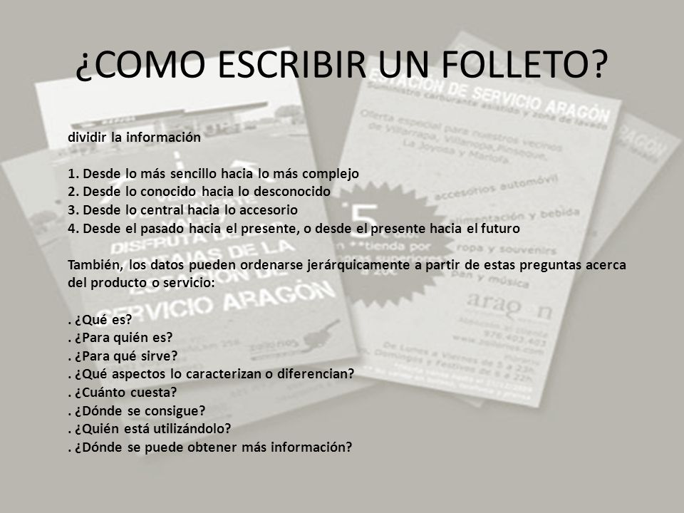 un folleto
